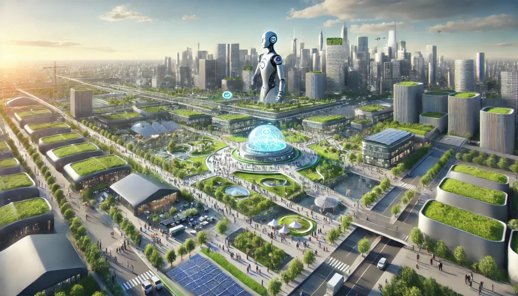 DALL·E-2024-09-01-13.05.10-A-photorealistic-image-of-a-futuristic-city-where-AI-and-humans-coexist-in-a-balanced-sustainable-society.-The-city-should-feature-advanced-AI-system-1024x585 Beyond Universal Basic Income: Rethinking Economic Security in the Age of Artificial General Intelligence